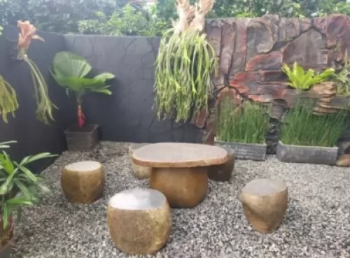 meja batu alam